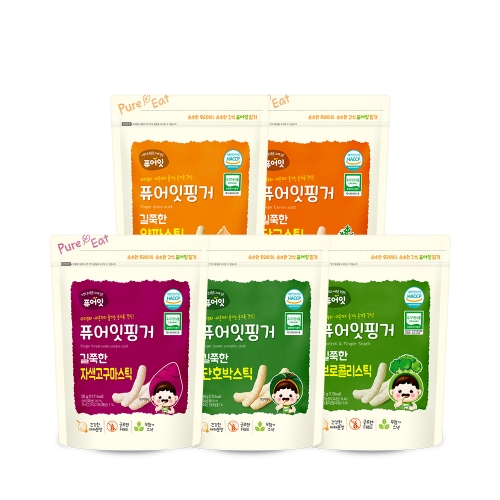 퓨어잇핑거 유기농 길쭉한 야채스틱 5종세트
