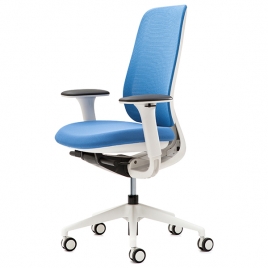 파트라 CLB12PA-WH 리브라 흰사출 미들형 사무용 의자