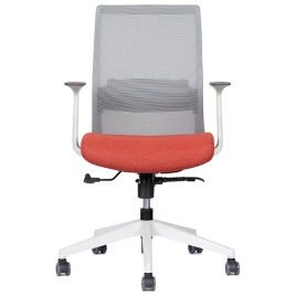 M50 이코노미 흰사출 럼버 미들백형 사무용 의자