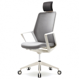 파트라 CFL11PS-WH 플로 흰사출 높은등 헤드형 사무용 의자