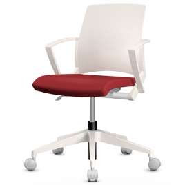 파트라 CCB13A-WH 큐브 W 팔유 플라스틱 회전형 회의용 의자